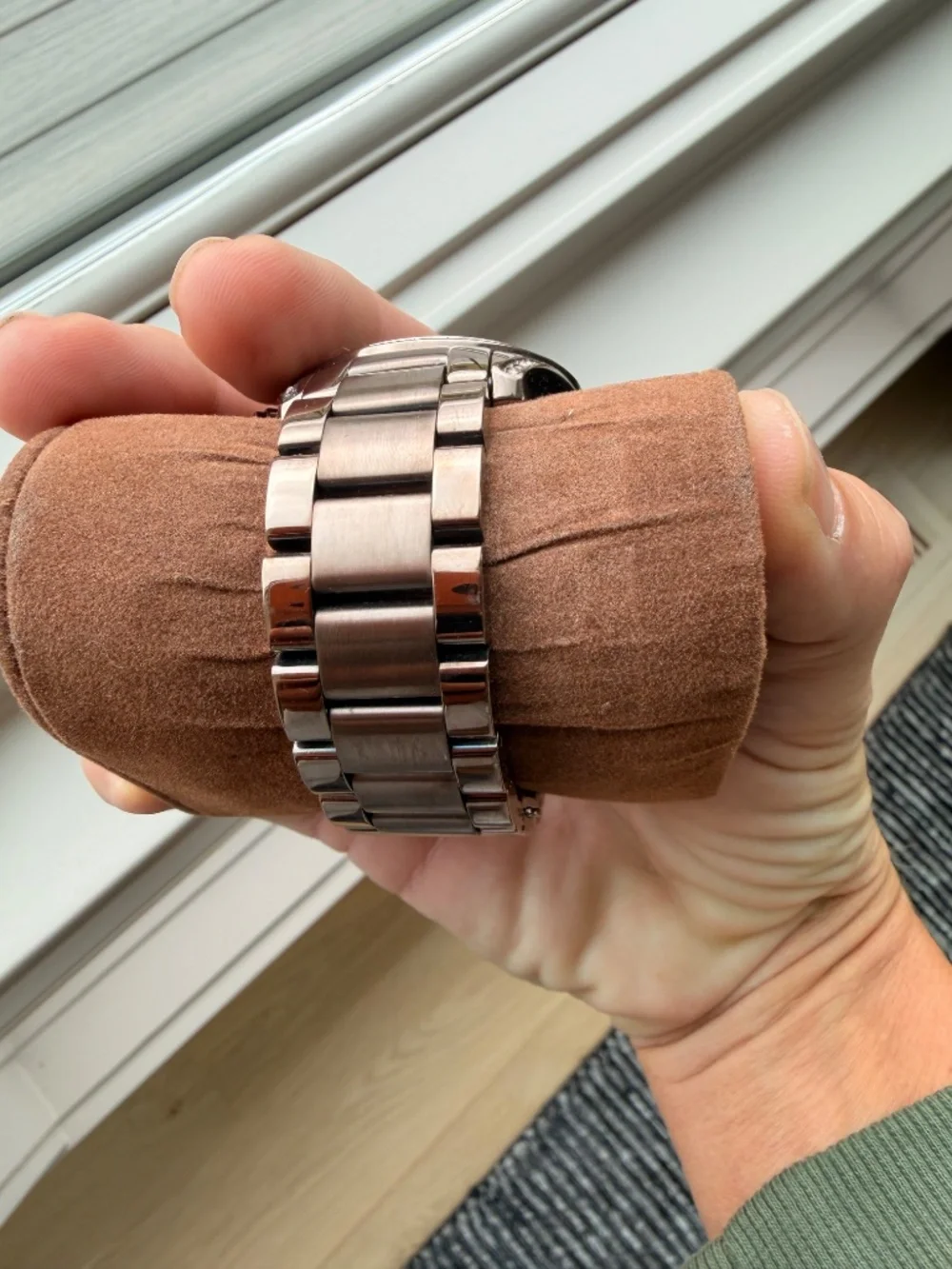 Michael Kors MK3190 Bronze Crystal Chronograph Watch Box Tag $195
